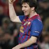 Messi slaví druhý gól do sítě Leverkusenu