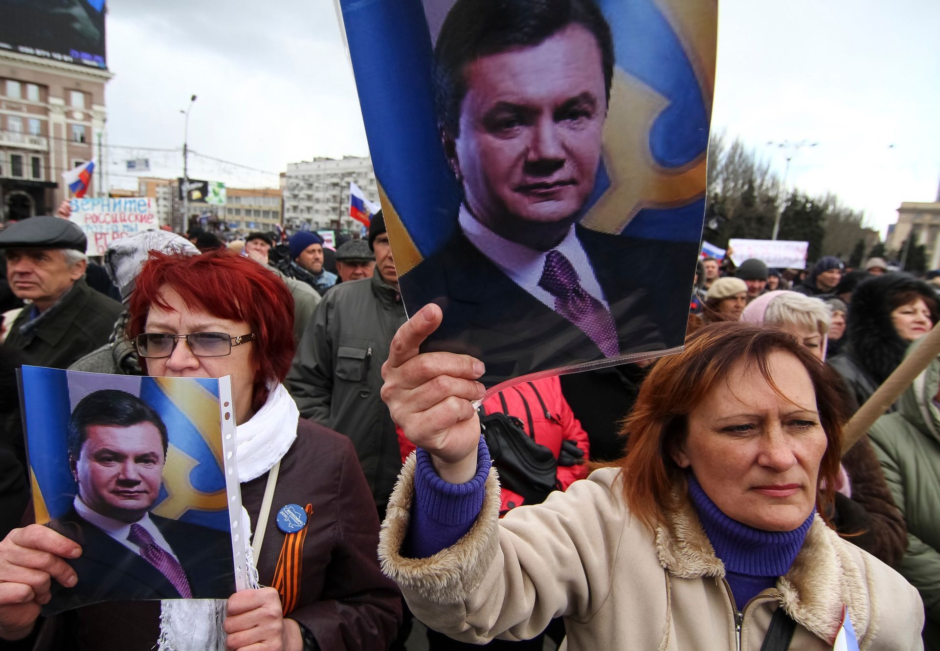Janukovyčův Doněck (konec března 2014).