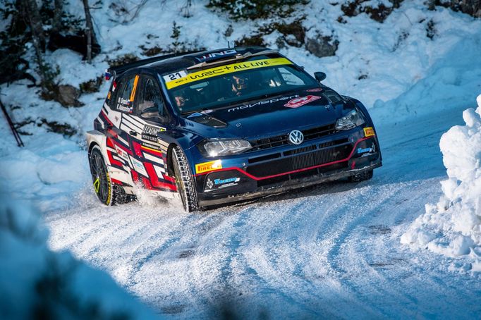 Nikolaj Grjazin (VW) na trati Rallye Monte Carlo 2021