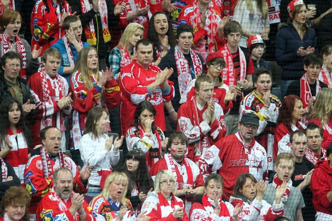 Hokej, extraliga, Slavia - Kladno: fanoušci Slavie