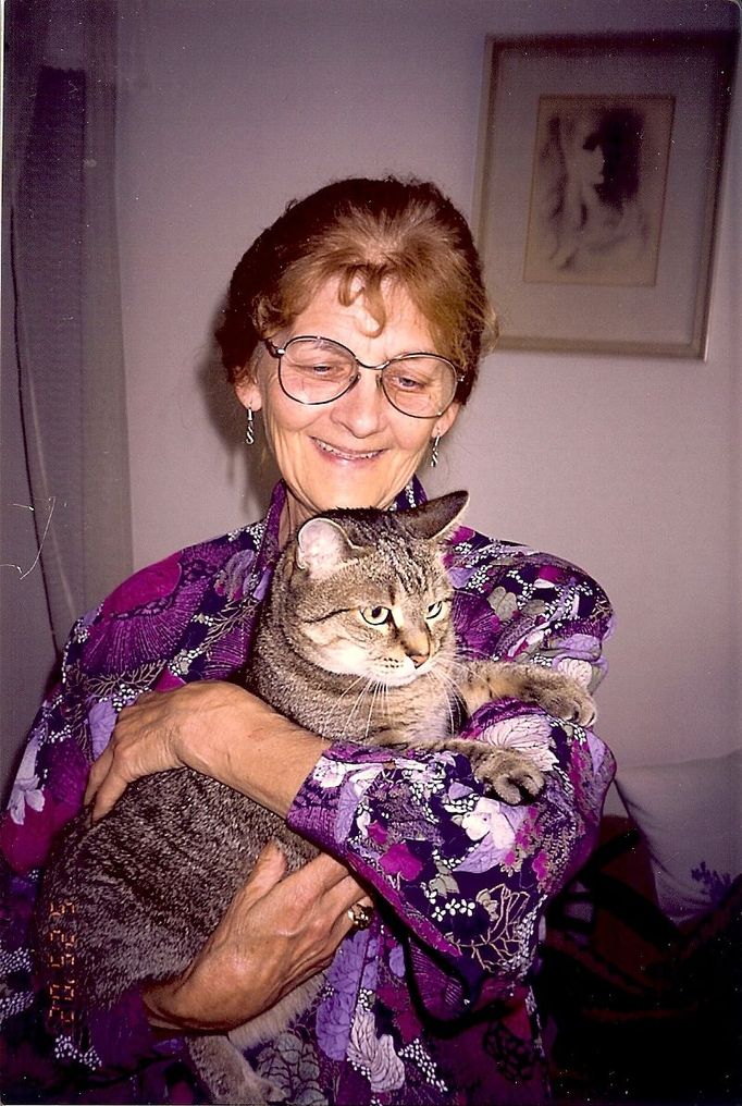 Ludmila Javorová se svou kočkou.