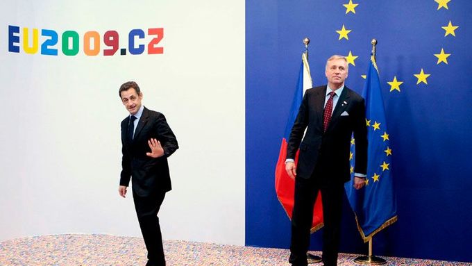 Mirek Topolánek a Nicolas Sarkozy, který české předsednictví v lásce příliš nemá.