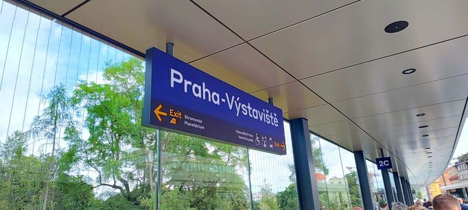 Nová zastávka Praha-Výstaviště, 1. srpna 2025.