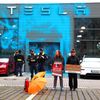 Tesla, Musk, protest, Berlin, Germany