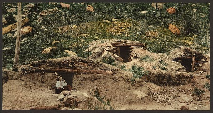 Historické fotky, fotochrom. Colorado krátce po odeznění zlaté horečky 1890-1905.