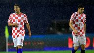 Naopak chorvatské stálice Čorluka (vlevo) a Kranjčar měly o čem přemýšlet.