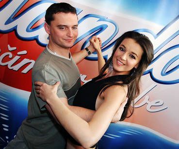 Iva Kubelková se svým tanečním partnerem Jaroslavem.