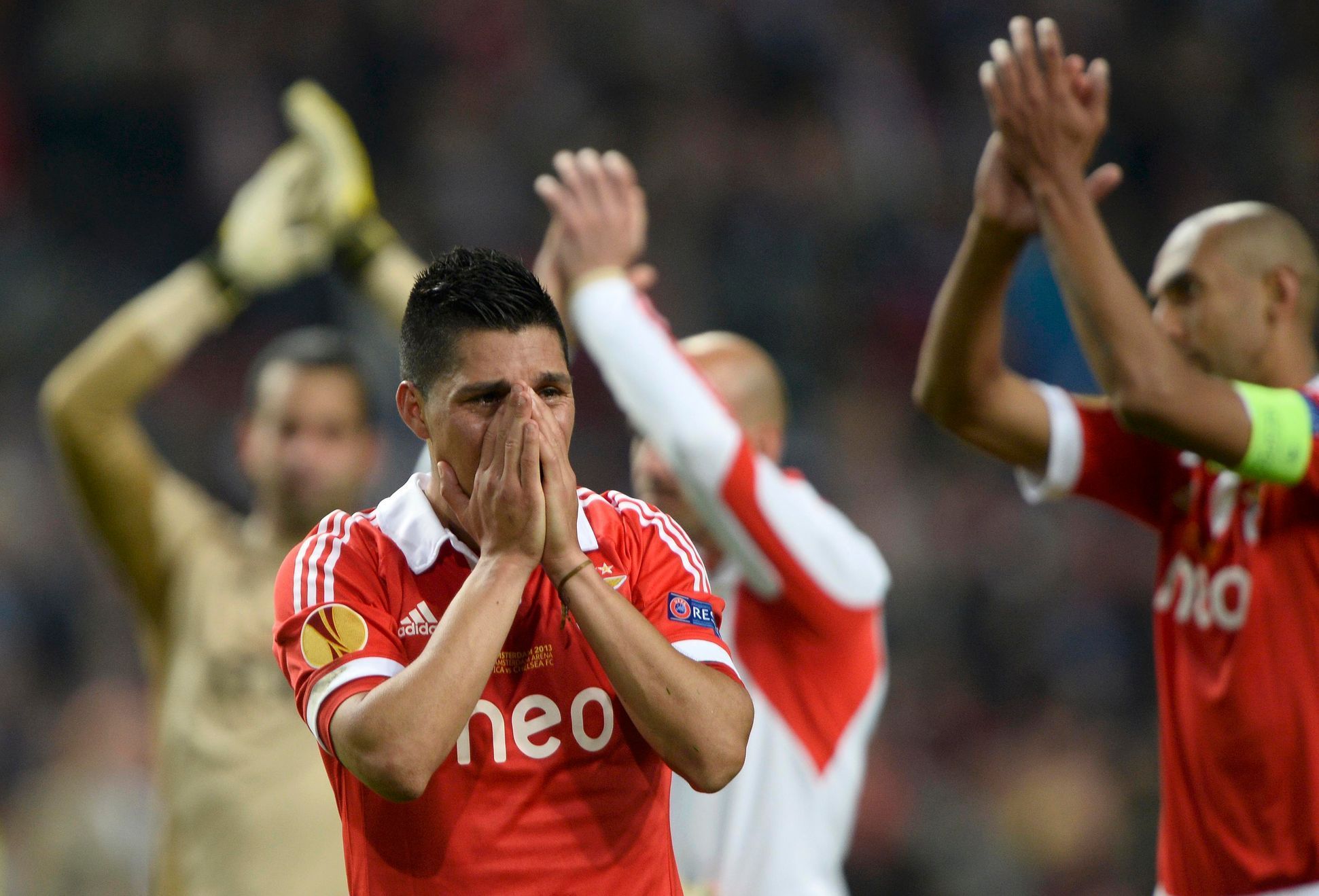 Fotbal, finále Evropské ligy, Chelsea - Benfica: smutek Benfiky, Enzo Perez