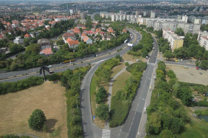 Ulice Spořilovská - vizualizace. Současný stav.