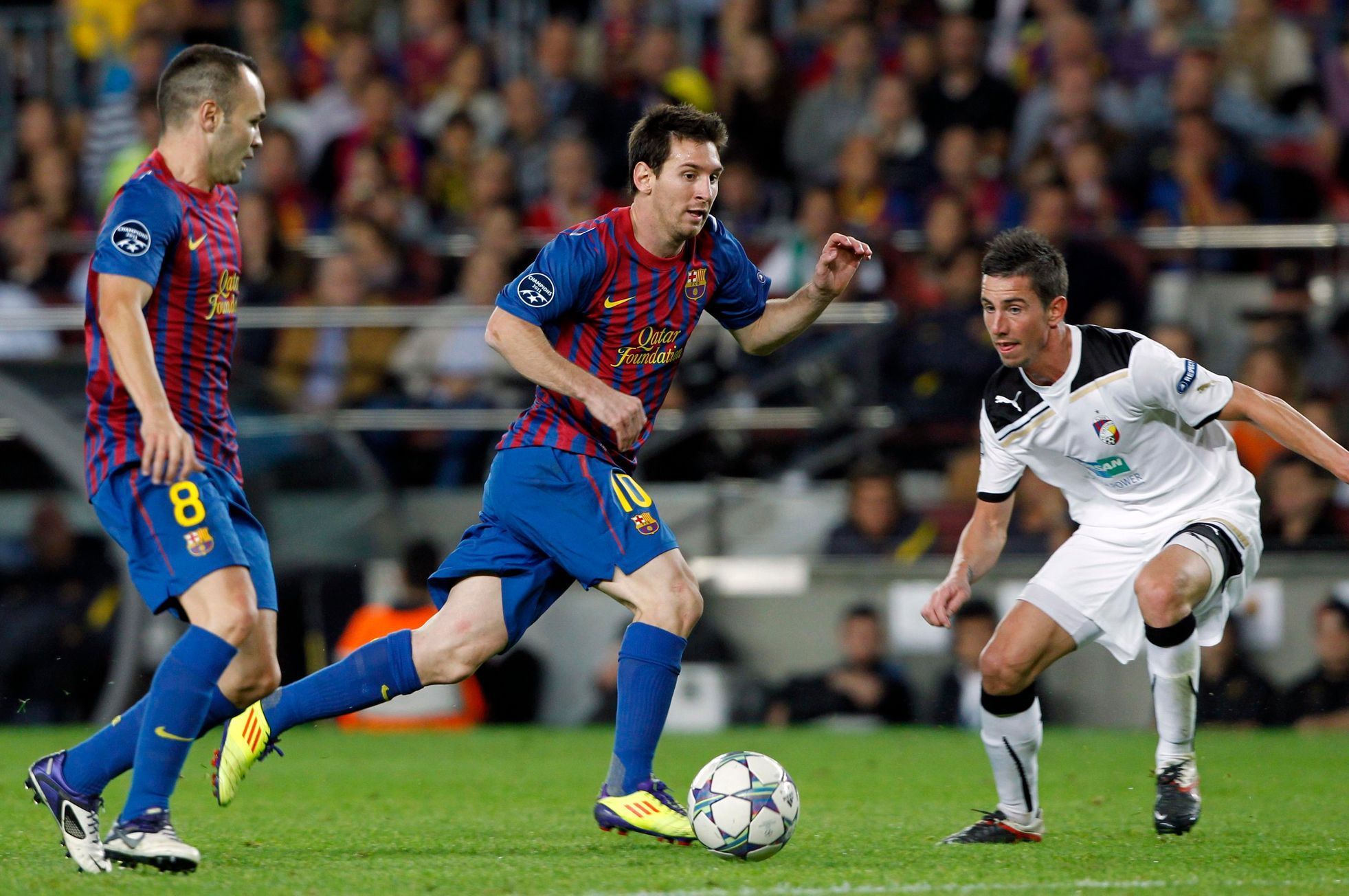 FC Barcelona - Viktoria Plzeň (Andrés Iniesta, Lionel Messi, Milan Petržela)