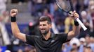 Novak Djokovič v utkání 3. kola US Open 2025