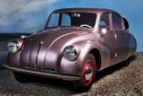 Tatra T97: 1936 - 1938, vyrobeno 508 kusů, jeden z dosud neojblíbenějších aerodynamických vozů tatrovácké produkce.