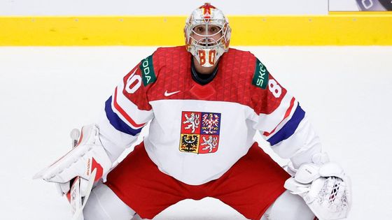 Daniel Vladař před zápasem MS 2025 Česko - Norsko