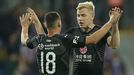 Radost Slavie po utkání 14. kola F:L Plzeň - Slavia