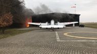 požár letiště točná