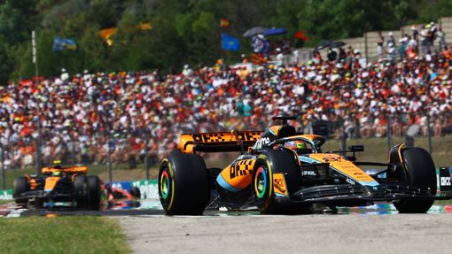 Oscar Piastri a Lando Norris (oba McLaren) ve VC Maďarska formule 1 2023