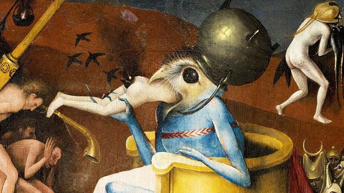 Detail z Boschova slavného obrazu Zahrada pozemských rozkoší, z části Peklo. Dílo vzniklo na přelomu 15. a 16. století.