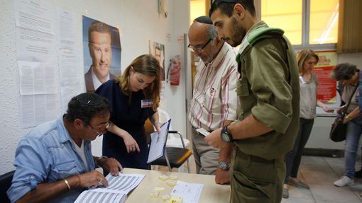 Francouzský volič v Izraeli.