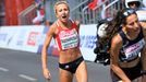 Bronzová Eva Vrabcová-Nyvltová v cíli maratonu na ME v atletice v Berlíně 2018