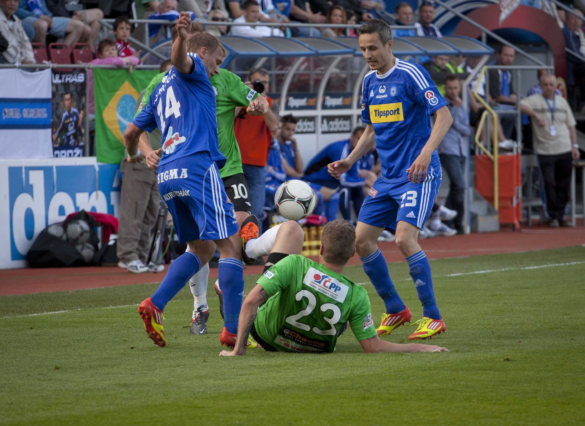 Tomáš Janotka a Adam Varadi v utkání Sigma - Jablonec