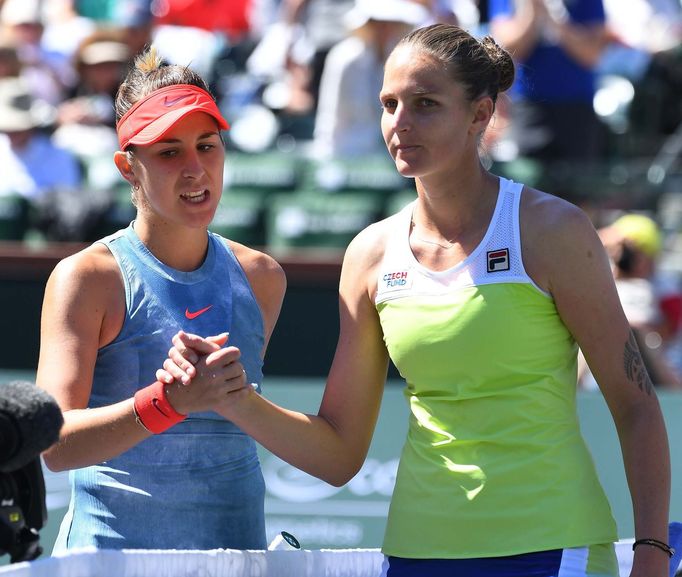 Karolína Plíšková vs Belinda Bencicová na turnaji v Indian Wells 2019