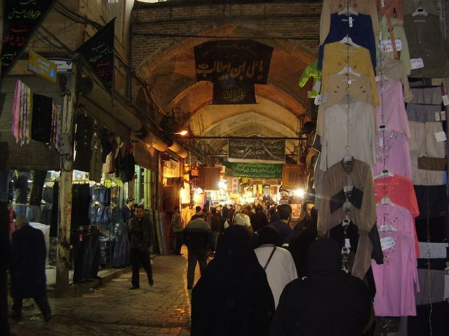 Írán Teherán bazar