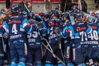 hokej, extraliga 2018/2019, finále, 4. zápas, Třinec - Liberec, radost Liberce