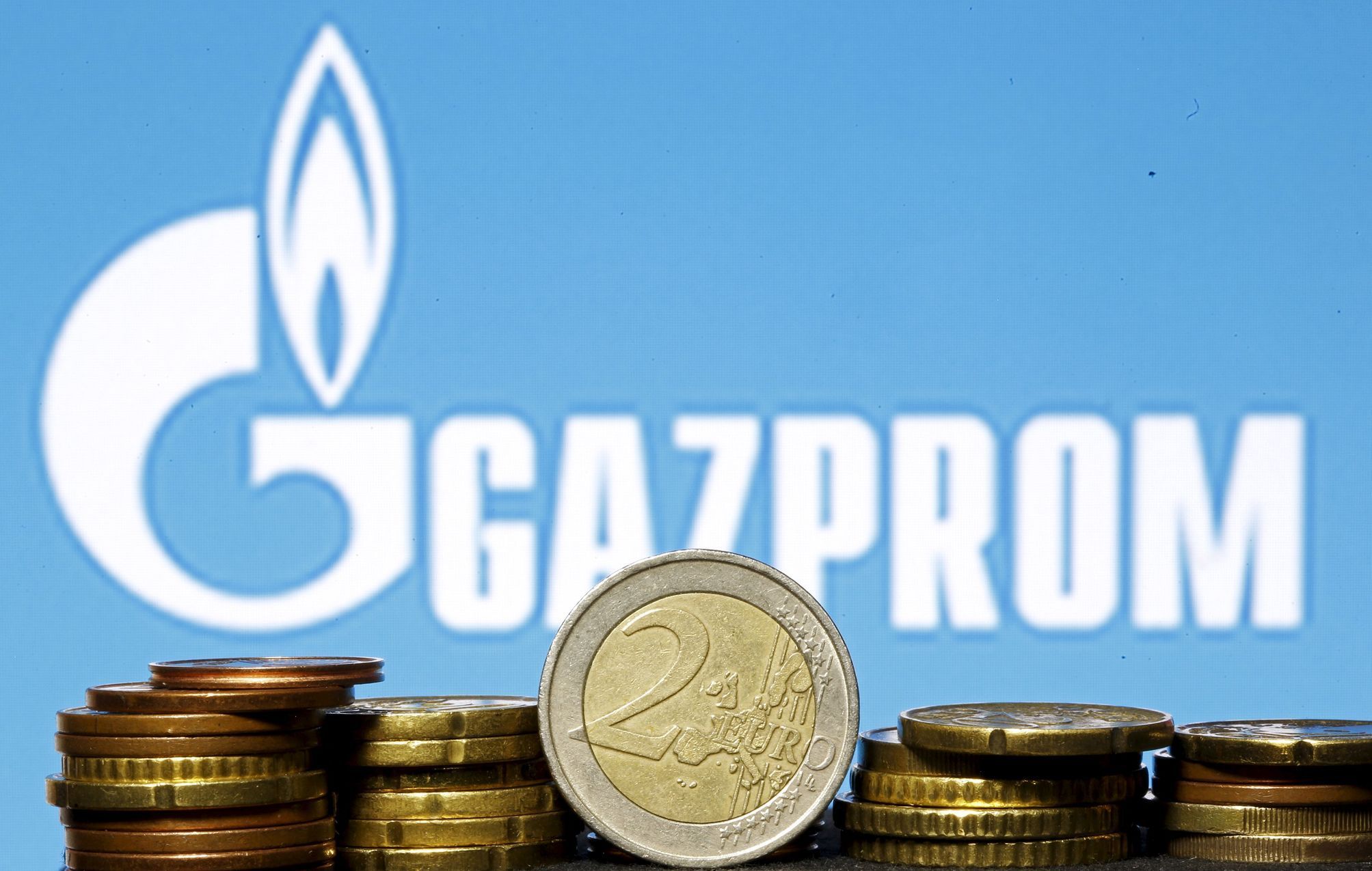 Gazprom, logo, ilustrační