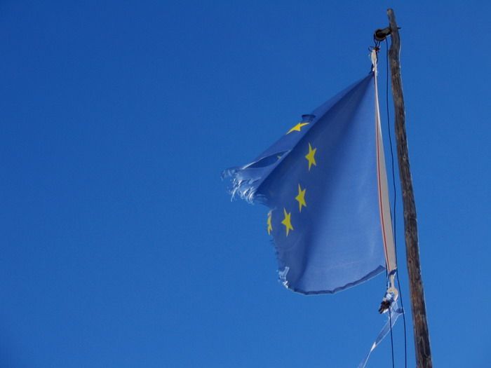 Potrhaná vlajka Evropské unie