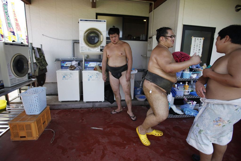 Japonští sumo na "letním táboře"