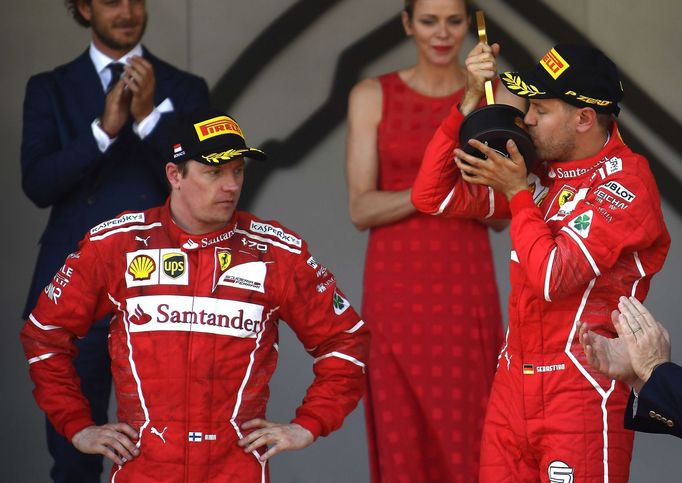 F1, VC Monaka 2017: Kimi Räikkönen a Sebastian Vettel, Ferrari