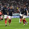 Francouzi slaví gól ve čtvrtfinále MS 2022 Anglie - Francie