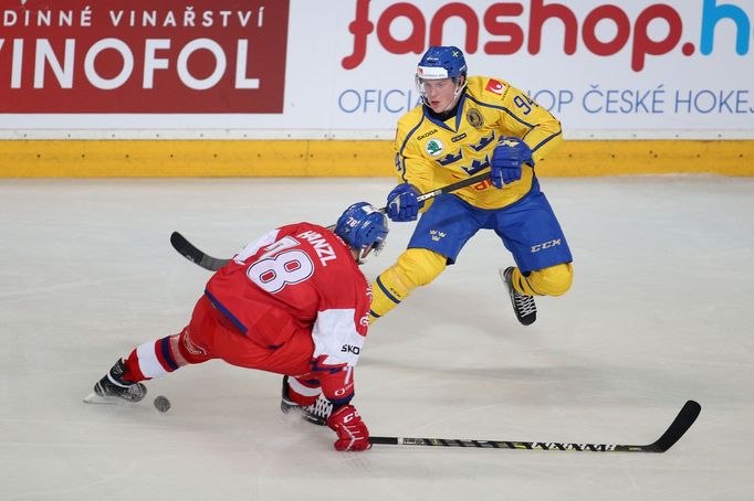 Robin Hanzl v zápase Karjala Cupu Česko - Švédsko.