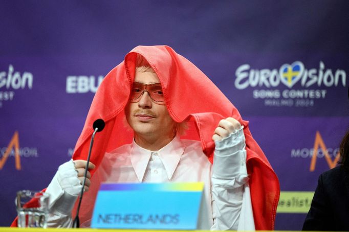 Zpěvák Joost Klein na Eurovizi.