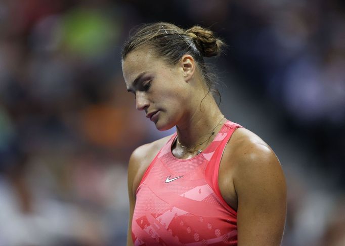 Aryna Sabalenková v utkání s Coco Gauffovou