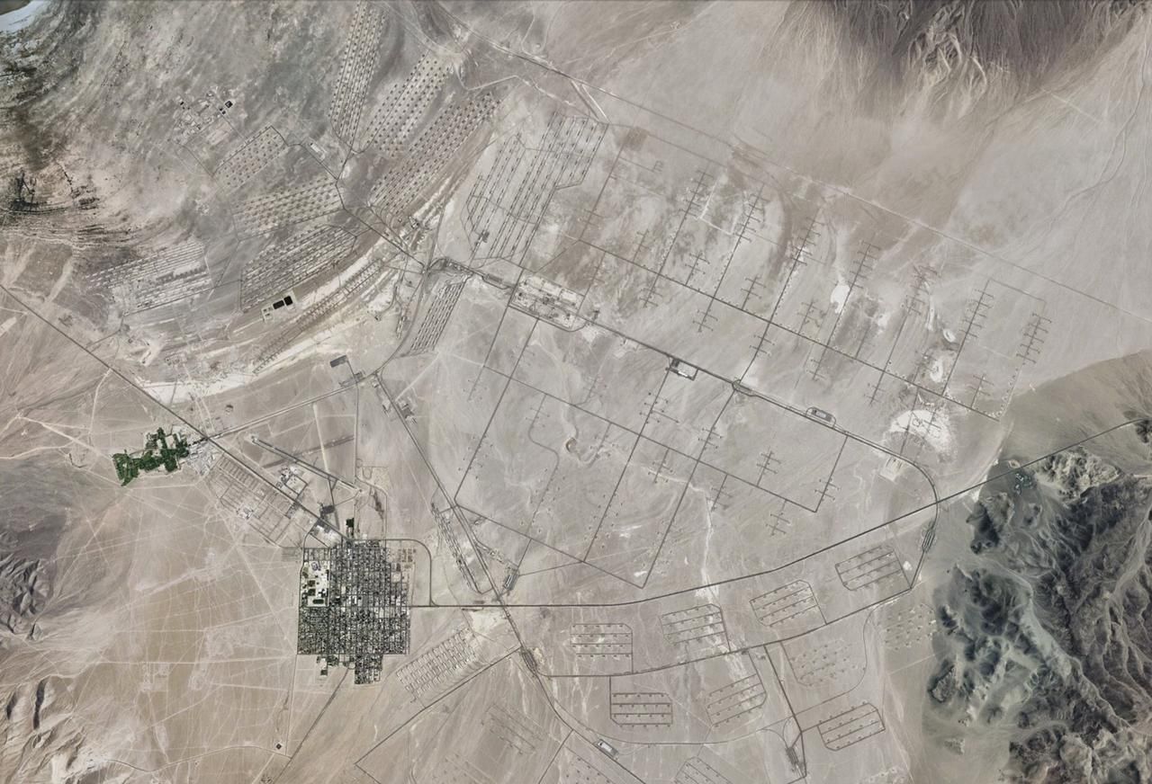 Satelitní snímek základny v Hawthorne