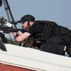 policejní sniper předvolební mítink Trump