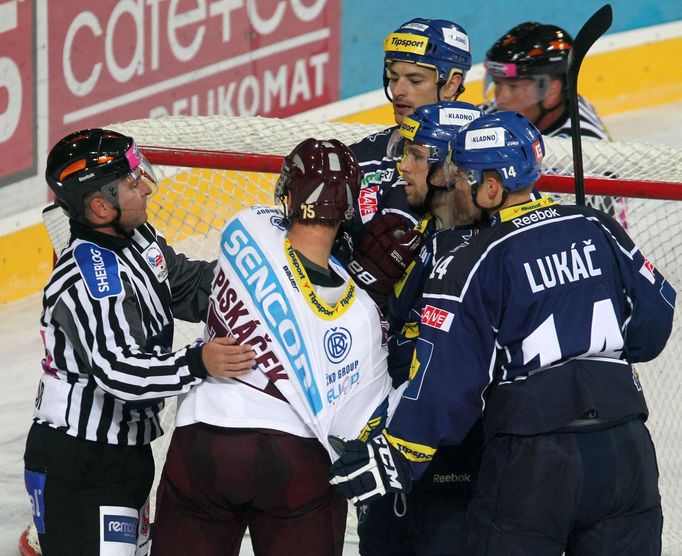 ELH, Sparta - Kladno: Jan Piskáček - Michal Lukáč