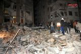Turecko a Sýrii zasáhlo zemětřesení po čtvrté hodině ráno místního času o magnitudě 7,8. Na snímku je město Hamá v Sýrii, které se proměnilo v sutiny.