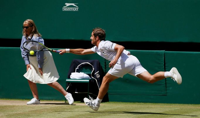 Ricard Gasquet v semifinále Wimbledonu 2015