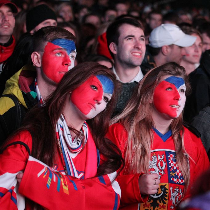 Česko - Slovensko: fandění v Olympijském parku v Praze