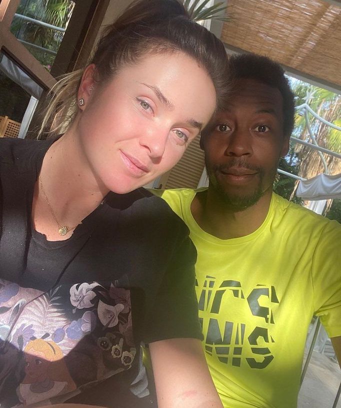 Elina Svitolinová a Gaël Monfils.