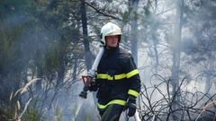Požár v lese na Tišnovsku
