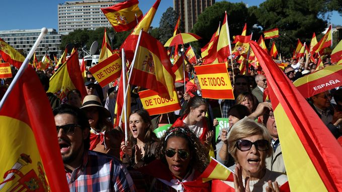 Demonstrace za jednotu Španělska.