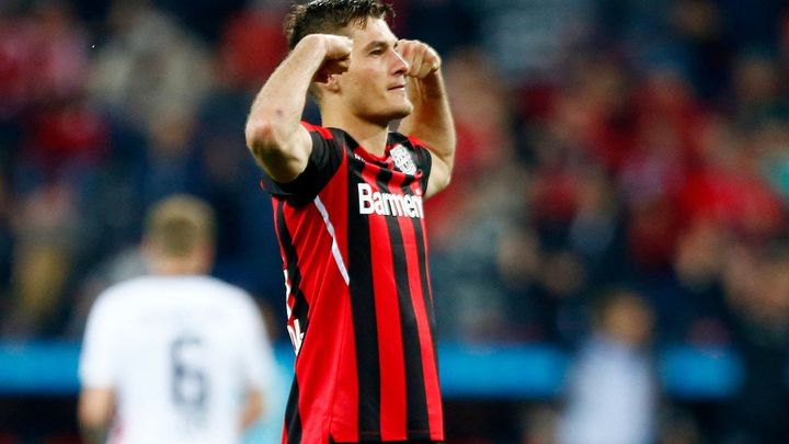 Schick táhne Leverkusen do Ligy mistrů. Gólem pojistil výhru nad Frankfurtem; Zdroj foto: Reuters