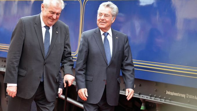 Miloš Zeman a rakouský prezident Heinz Fischer.