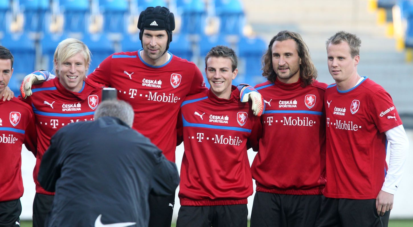 Čeští fotbaloví reprezentanti na srazu před kvalifikačním utkáním MS 2014 proti Maltě.