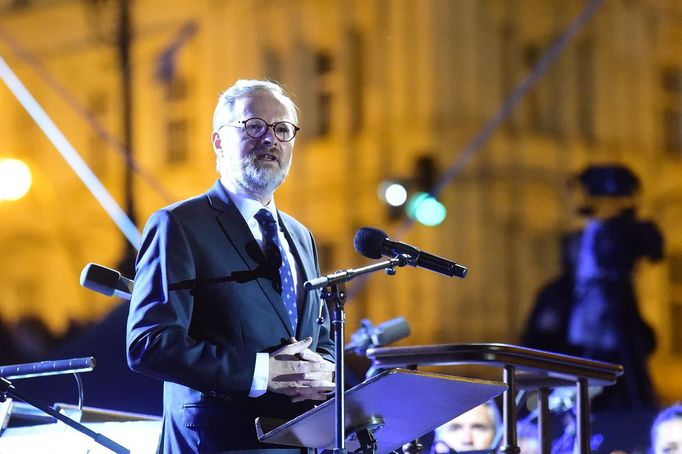 Premiér Petr Fiala z ODS na Koncertě pro Evropu.