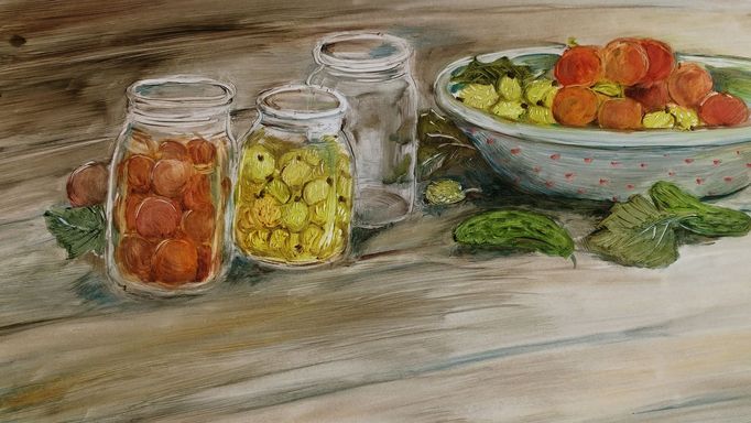 Snímek ze Zuzy v zahradách.