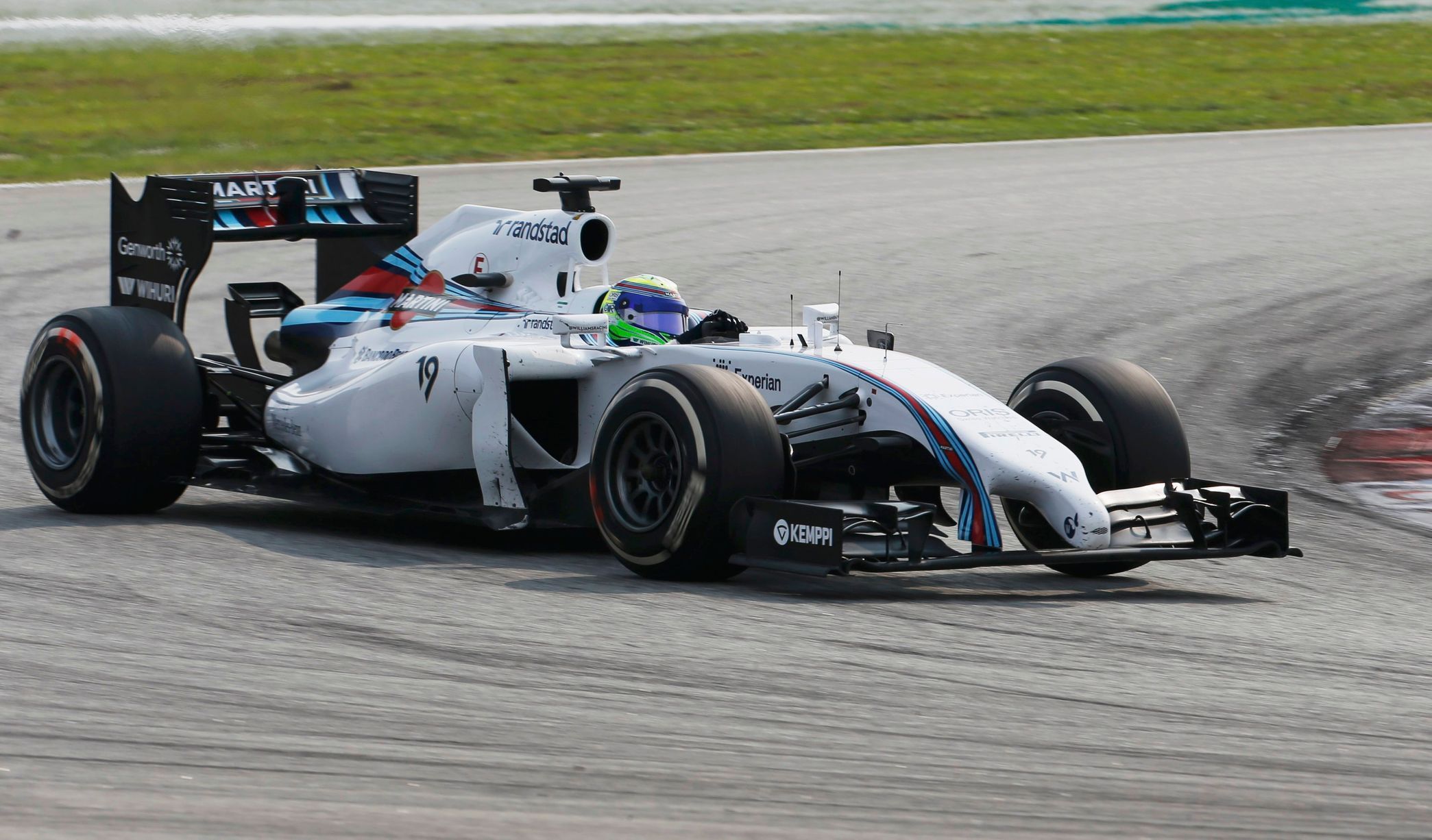 Williams Formula One driver Massa of Brazil takes a corner during the Malaysian F1 Grand Prix at Sepang International Circuit outside Kuala Lumpur